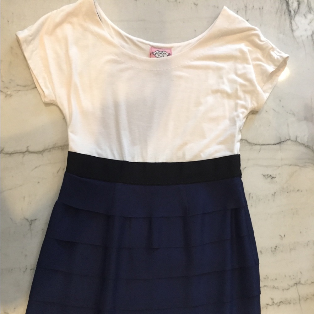 Phoebe dress with ribbon pleats